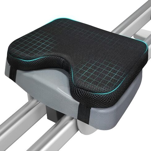Rowing Machine Seat Cushion, MERACH Rower Seat Cushion, 2 Strap Fixation, Custom Memory Foam, Washable Cover, Ideal for Concept2 and Other Rowing Machines - Rower Accessories and Seat Pad in Kuwait