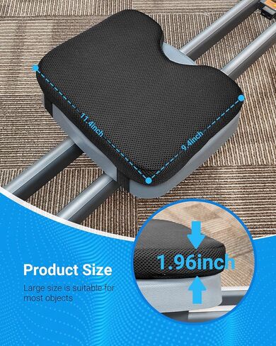 Rowing Machine Seat Cushion, MERACH Rower Seat Cushion, 2 Strap Fixation, Custom Memory Foam, Washable Cover, Ideal for Concept2 and Other Rowing Machines - Rower Accessories and Seat Pad in Kuwait