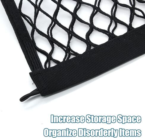 Hitefu 2PCS Stretchable Small Cargo Net, Storage Mesh Pocket Net, Elastic Cargo Net for SUV Trunk Boats Net with Mounting Screw and Builtin Hooks(17.7 x 9.8 Inches) in Saudi Arabia