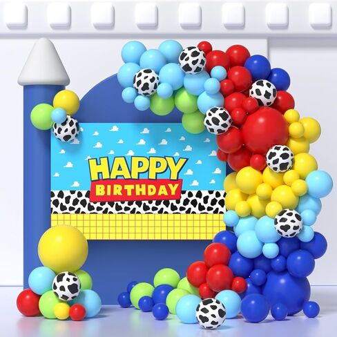 مجموعات بالونات ملونة من جانينوس قوس قزح - 135 قطعة من إكليل البالونات بألوان متنوعة مع البطيخ وبالونات رقائق قوس قزح للأطفال ديكورات حفلات أعياد الميلاد بالسمسم in Kuwait