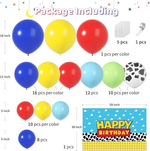 مجموعات بالونات ملونة من جانينوس قوس قزح - 135 قطعة من إكليل البالونات بألوان متنوعة مع البطيخ وبالونات رقائق قوس قزح للأطفال ديكورات حفلات أعياد الميلاد بالسمسم in Kuwait