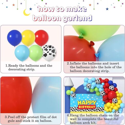 مجموعات بالونات ملونة من جانينوس قوس قزح - 135 قطعة من إكليل البالونات بألوان متنوعة مع البطيخ وبالونات رقائق قوس قزح للأطفال ديكورات حفلات أعياد الميلاد بالسمسم in Kuwait