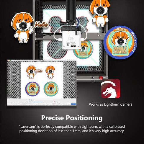 كاميرا لايت بيرن، كاميرا نقش بالليزر، كاميرا ليزر مطورة من Mintion للنقش/القطع بالليزر، التحكم في الشاشة عن بعد، تحديد المواقع بدقة، تتبع الصور، جسر لاسلكي، فيديو بفاصل زمني in Kuwait