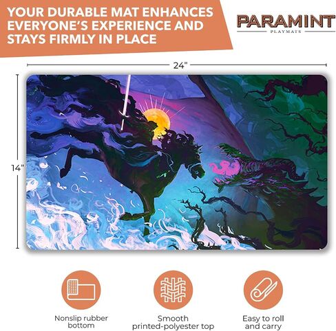 Knight of The Void (Stitched) - MTG Playmat, LOTR Lord of The Rings - Compatible with Magic The Gathering Playmat - Play MTG, YuGiOh, TCG - Original Play Mat Art Designs & Accessories in Saudi Arabia