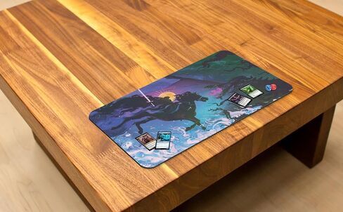 Knight of The Void (Stitched) - MTG Playmat, LOTR Lord of The Rings - Compatible with Magic The Gathering Playmat - Play MTG, YuGiOh, TCG - Original Play Mat Art Designs & Accessories in Saudi Arabia