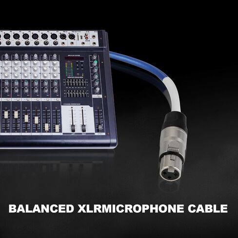 Devinal XLR Female to 1/4 inch TRS Cable Hi-Fi Grade Balanced Female XLR to Quarter inch 6.35mm TRS Interconnect Cord Patch Cable for for Microphone, Mixer, Speakers 12 inches 2pack in Saudi Arabia