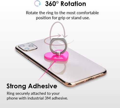 Velvet Caviar Cell Phone Ring Holder - Finger Ring & Stand - Improves Phone Grip Compatible with iPhone, Galaxy and Most Smartphones (Neon Blue) in Kuwait