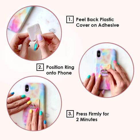 Velvet Caviar Cell Phone Ring Holder - Finger Ring & Stand - Improves Phone Grip Compatible with iPhone, Galaxy and Most Smartphones (Neon Blue) in Kuwait