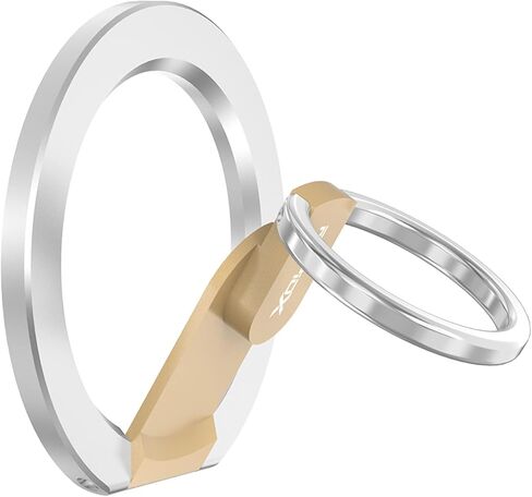 حامل وقبضة هاتف مغناطيسية 2 في 1 من RapidX Snapo، حامل مع مسند قابل للتعديل، MagSafe متوافق مع iPhone 14، 13، 12 Pro، Pro Max، Mini (أسود) in Kuwait