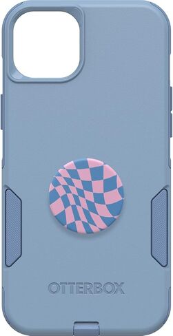Bundle: OtterBox iPhone 15 Plus and iPhone 14 Plus Commuter Series Case - (BLACK) + PopSockets PopGrip - (BLACK), Slim & Tough, Pocket-Friendly, with Port Protection, PopGrip Included in Saudi Arabia