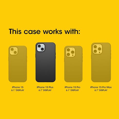 Bundle: OtterBox iPhone 15 Plus and iPhone 14 Plus Commuter Series Case - (BLACK) + PopSockets PopGrip - (BLACK), Slim & Tough, Pocket-Friendly, with Port Protection, PopGrip Included in Saudi Arabia
