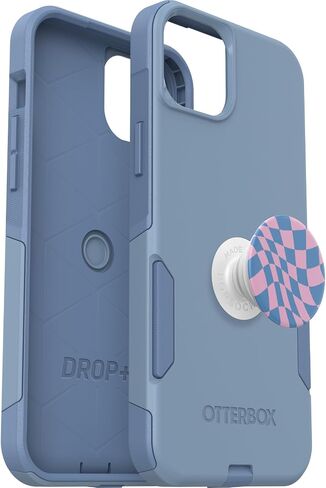 Bundle: OtterBox iPhone 15 Plus and iPhone 14 Plus Commuter Series Case - (BLACK) + PopSockets PopGrip - (BLACK), Slim & Tough, Pocket-Friendly, with Port Protection, PopGrip Included in Saudi Arabia