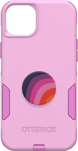 Bundle: OtterBox iPhone 15 Plus and iPhone 14 Plus Commuter Series Case - (BLACK) + PopSockets PopGrip - (BLACK), Slim & Tough, Pocket-Friendly, with Port Protection, PopGrip Included in Saudi Arabia