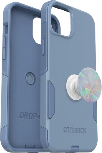 Bundle: OtterBox iPhone 15 Plus and iPhone 14 Plus Commuter Series Case - (BLACK) + PopSockets PopGrip - (BLACK), Slim & Tough, Pocket-Friendly, with Port Protection, PopGrip Included in Saudi Arabia