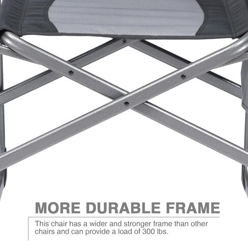EVER ADVANCED Lightweight Folding Directors Chairs Outdoor, Aluminum Camping Chair with Side Table and Storage Pouch, Heavy Duty Supports 350LBS in Saudi Arabia