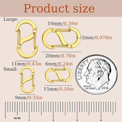 10Pcs Double Opening Shortener Clasp Necklace Clasp and Closures Stainless Steel S Lock Bracelet Connector Necklace Clip (Large, Silver) in Saudi Arabia