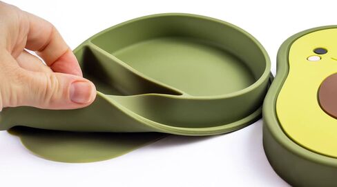 Silicone Plate with Lid and Suction Bottom for Kids in Saudi Arabia