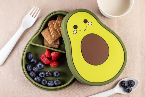 Silicone Plate with Lid and Suction Bottom for Kids in Saudi Arabia