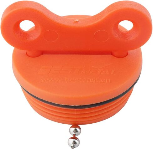 VTurboWay Deck Fill Cap for 1.5" Hose with Chain and Key, Marine Grade Nylon, Orange in Saudi Arabia