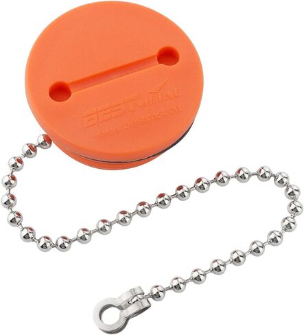 VTurboWay Deck Fill Cap for 1.5" Hose with Chain and Key, Marine Grade Nylon, Orange in Saudi Arabia