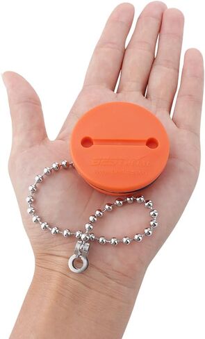 VTurboWay Deck Fill Cap for 1.5" Hose with Chain and Key, Marine Grade Nylon, Orange in Saudi Arabia