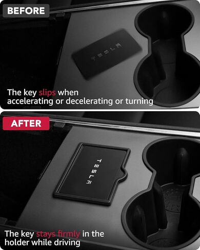 BASENOR Key Card Holder for Tesla Model 3 Model Y Center Console Card Holder Key Protector Cover Custom Fit Model 3 Model Y Accessories 2016-2024 in Kuwait