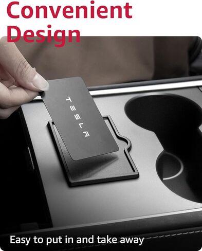 BASENOR Key Card Holder for Tesla Model 3 Model Y Center Console Card Holder Key Protector Cover Custom Fit Model 3 Model Y Accessories 2016-2024 in Kuwait