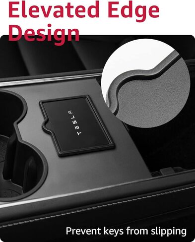 BASENOR Key Card Holder for Tesla Model 3 Model Y Center Console Card Holder Key Protector Cover Custom Fit Model 3 Model Y Accessories 2016-2024 in Kuwait