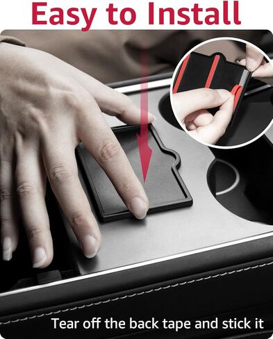 BASENOR Key Card Holder for Tesla Model 3 Model Y Center Console Card Holder Key Protector Cover Custom Fit Model 3 Model Y Accessories 2016-2024 in Kuwait