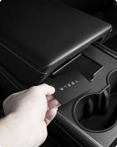 BASENOR Key Card Holder for Tesla Model 3 Model Y Center Console Card Holder Key Protector Cover Custom Fit Model 3 Model Y Accessories 2016-2024 in Kuwait