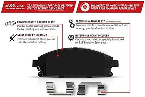طقم مكابح رياضية Power Stop KC802 Z23 Evolution مع الفرجار in Saudi Arabia