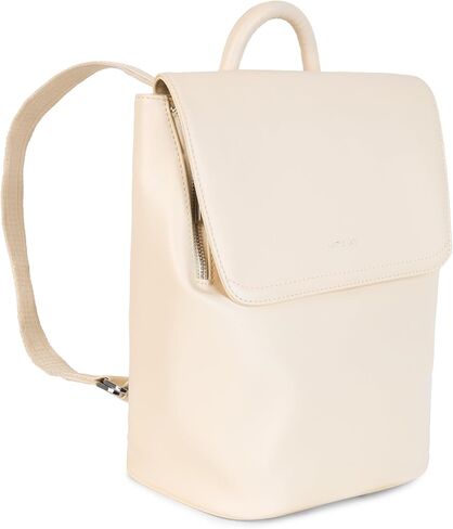 حقائب يد نباتية من Matt & Nat حقيبة ظهر Fabi Mini، مكاداميا (أبيض فاتح) - محافظ وحقائب مصممة، للرجال والنساء، لم يتم الإساءة إلى الحيوانات لتصنيعها in Kuwait