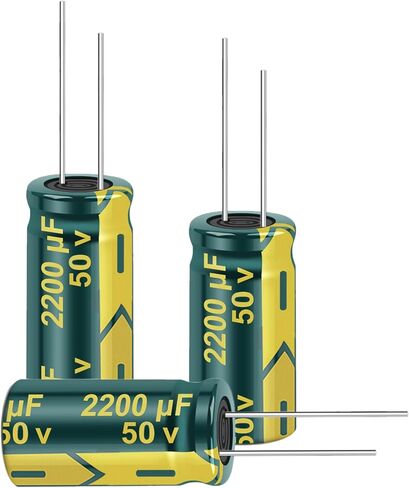 Cermant 10pcs 50V 2200UF Capacitor 16X25mm(0.63x0.98in) High Frequency Low Impedance Aluminum Electrolytic Capacitors for TV, LCD Monitor, Game in Saudi Arabia