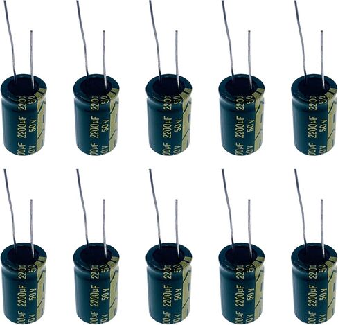 Cermant 10pcs 50V 2200UF Capacitor 16X25mm(0.63x0.98in) High Frequency Low Impedance Aluminum Electrolytic Capacitors for TV, LCD Monitor, Game in Saudi Arabia