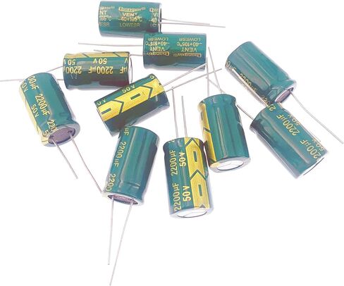 Cermant 10pcs 50V 2200UF Capacitor 16X25mm(0.63x0.98in) High Frequency Low Impedance Aluminum Electrolytic Capacitors for TV, LCD Monitor, Game in Saudi Arabia