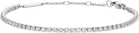 Daniel Wellington Classic Tennis Bracelet Necklace, Adjustable Stainless Steel Crystal Bracelet Necklace in Saudi Arabia