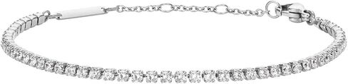 Daniel Wellington Classic Tennis Bracelet Necklace, Adjustable Stainless Steel Crystal Bracelet Necklace in Saudi Arabia