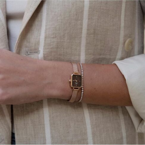 Daniel Wellington Classic Tennis Bracelet Necklace, Adjustable Stainless Steel Crystal Bracelet Necklace in Saudi Arabia