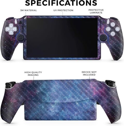Carbon Fiber Gaming Skin Compatible with PS5 Portal Remote Player - Battle Ball - Premium 3M Vinyl Protective Wrap Decal Cover - Easy to Apply | Crafted in The USA by MightySkins in Saudi Arabia
