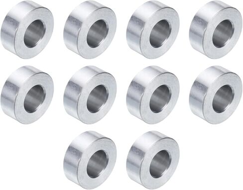 uxcell 10pcs Aluminum Spacer 1/2" Bore x 1" OD x 5/16" Length Screw Standoff Bushing Plain Finish Round Metal Spacer for 1/2 ID Screws Bolts and Rods in Saudi Arabia