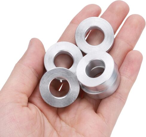 uxcell 10pcs Aluminum Spacer 1/2" Bore x 1" OD x 5/16" Length Screw Standoff Bushing Plain Finish Round Metal Spacer for 1/2 ID Screws Bolts and Rods in Saudi Arabia