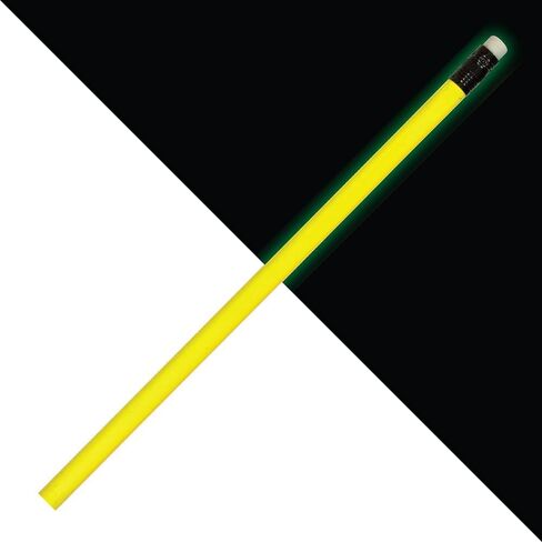 AAkron Nite Glow - Glow in the Dark Pencils, Barrel and Eraser Glow in the Dark - Set of 24 - Made in the USA in Kuwait