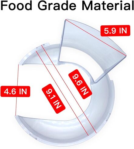 درع السكب لمساعد المطبخ سعة 5.5-6 لتر، درع السكب يناسب مساعد المطبخ 7-8 لترًا وخلاطات برأس مائلة من الفولاذ المقاوم للصدأ in Kuwait