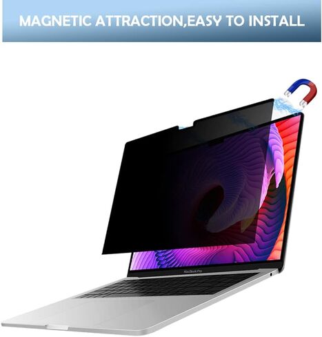 شاشة خصوصية مغناطيسية من nozza لجهاز MacBook pro 2021 مقاس 16 بوصة، فلتر كمبيوتر محمول مضاد للوهج ومقاوم للخدش، متوافق مع جهاز Macbook Pro 16 بوصة 2021، سهل التشغيل/الإيقاف in Kuwait