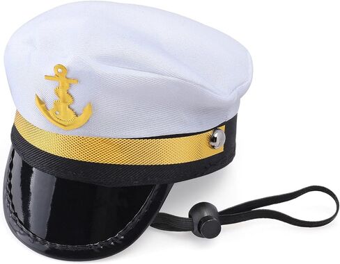 2 Pieces Pet Sailors Costume Accessory Set Dog Cat White Captain Hat with Anchor Bandana Scarf for Cat Puppy Navy Halloween Cosplay Costume Party Supplies (Set-C) in Saudi Arabia
