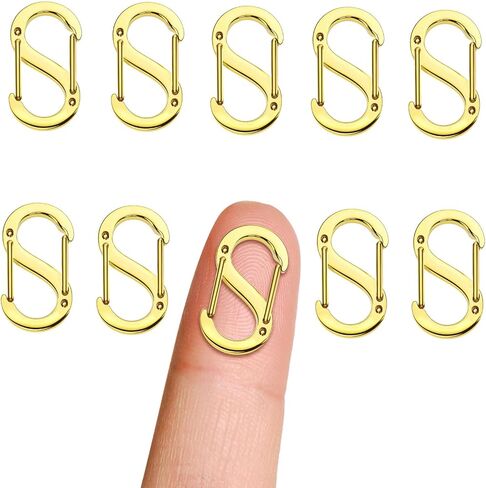 SANNIX 10 قطع مزدوجة الفتح من مشابك جراد البحر قلادة قصيرة ومشابك وإغلاق من الفولاذ المقاوم للصدأ سوار موصل قلادة مشبك لمستلزمات صناعة المجوهرات (ذهبي/متوسط) in Kuwait