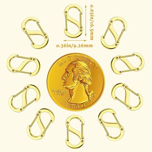 SANNIX 10 قطع مزدوجة الفتح من مشابك جراد البحر قلادة قصيرة ومشابك وإغلاق من الفولاذ المقاوم للصدأ سوار موصل قلادة مشبك لمستلزمات صناعة المجوهرات (ذهبي/متوسط) in Kuwait