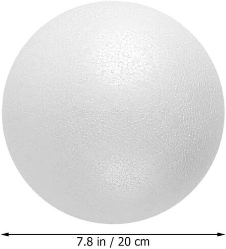Large Foam Balls Large Craft Foam Ball 7.86 Inches Round Solid Foam Shape Polystyrene Smooth Modeling Foam Sphere for Art Projects Wedding Christmas Favors Foam Balls for Crafts in Saudi Arabia