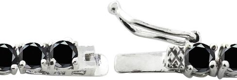 سوار التنس المستدير من الفضة الإسترليني والياقوت الأسود مقاس 4 مم in Kuwait