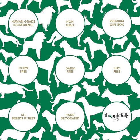 Thoughtfully Pets, Get Well Dog Cookies Gift Set, Crunchy Dog Treats Includes Colorfully Hand Decorated Get Well Themed Dog Biscuits to Brighten Their Day, Pack of 8 in Kuwait